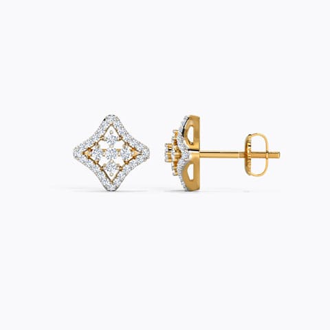 Chequered Diamond Stud Earrings Chequered Diamond Stud Earrings