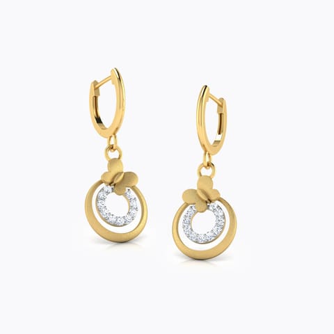 Classic Butterfly Diamond Drop Earrings