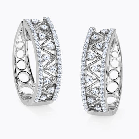 Treka Triangles Diamond Hoop Earrings