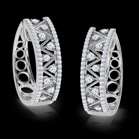 Treka Triangles Diamond Hoop Earrings