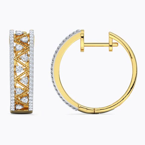 Treka Triangles Diamond Hoop Earrings