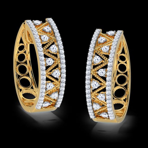 Treka Triangles Diamond Hoop Earrings