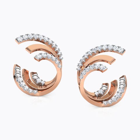 Spiral Diamond Hoop Earrings Spiral Diamond Hoop Earrings