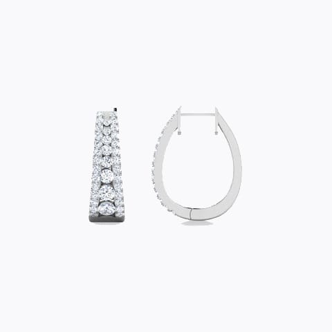 Ascending Diamond Hoop Earrings Ascending Diamond Hoop Earrings