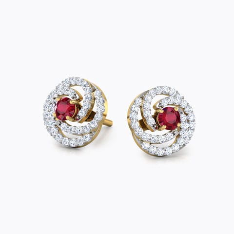 Swirl Multi-Style Gemstone Stud Earrings