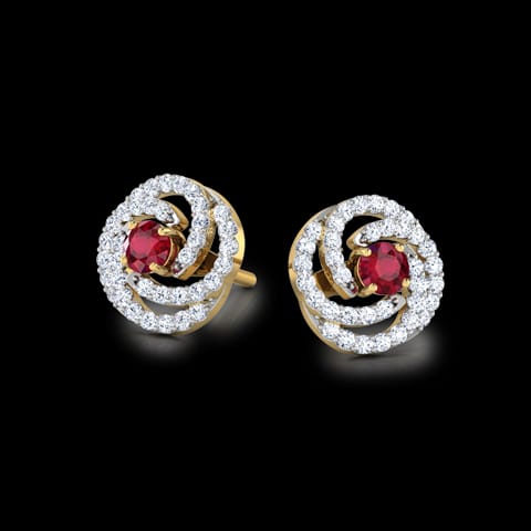 Swirl Multi-Style Gemstone Stud Earrings