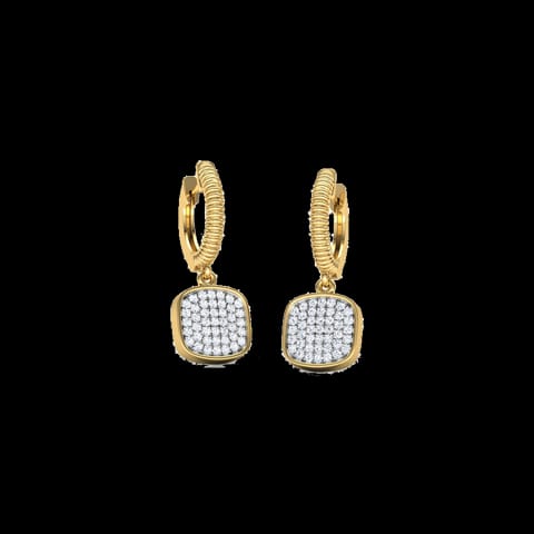 Cube Cluster Diamond Drop Earrings Cube Cluster Diamond Drop Earrings