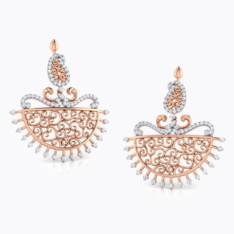 Parul Paisley Diamond Chand Bali Parul Paisley Diamond Chand Bali