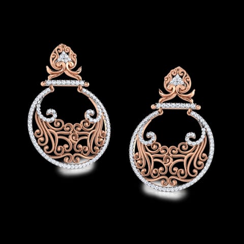 Fulki Filigree Diamond Chand Bali