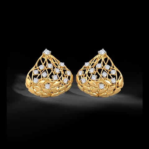 Batino Root Diamond Hoop Earrings Batino Root Diamond Hoop Earrings