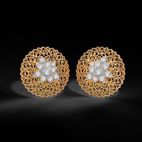 Ber Leaf Diamond Stud Earrings Ber Leaf Diamond Stud Earrings