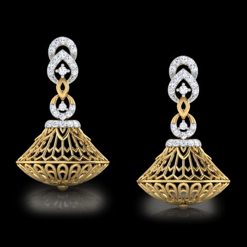 Creel Dome Diamond Jhumkas Creel Dome Diamond Jhumkas