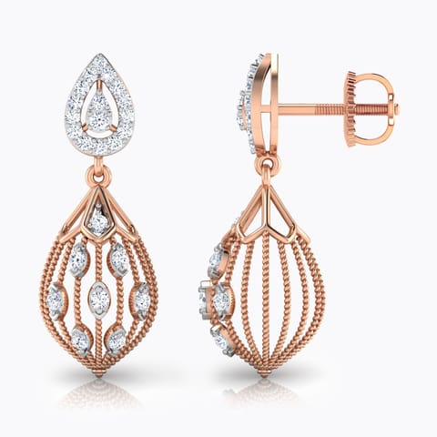 Pear Dome Diamond Jhumkas