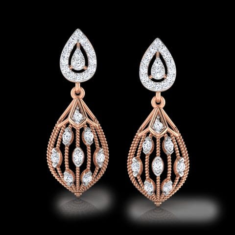 Pear Dome Diamond Jhumkas