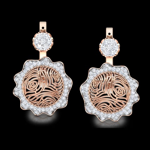 Ber Wood Grain Diamond Ear Jackets Ber Wood Grain Diamond Ear Jackets