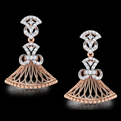 Intricate Flare Diamond Jhumkas