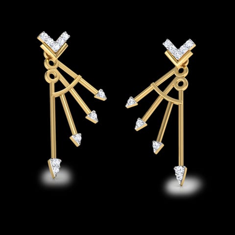 Electric Arrow Diamond Ear Jackets