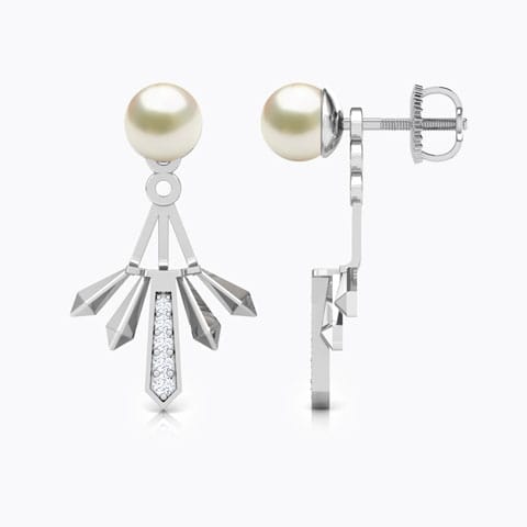 Multi Facets Pearl Ear Jackets Multi Facets Pearl Ear Jackets