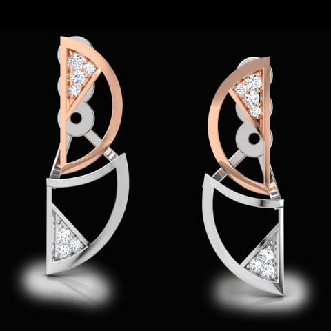 Dynamic Duet Diamond Ear Jackets