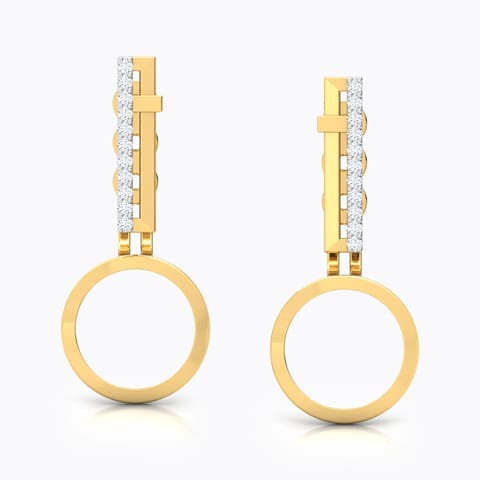 Bar and Hoop Diamond Ear Jackets