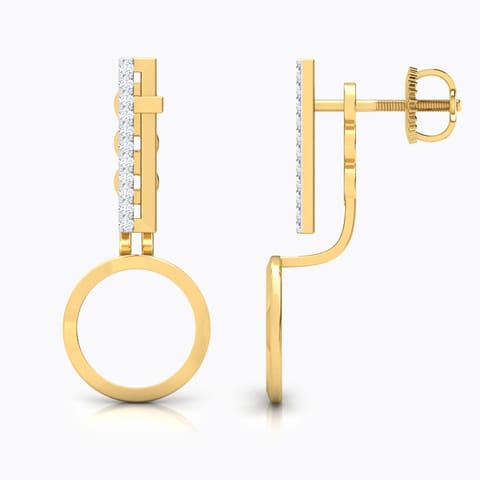 Bar and Hoop Diamond Ear Jackets