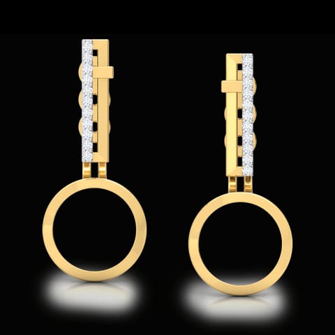 Bar and Hoop Diamond Ear Jackets