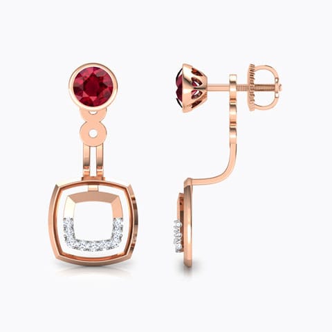 Square Connect Gemstone Ear Jackets Square Connect Gemstone Ear Jackets