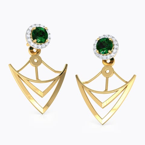 Conoid Gemstone Ear Jackets Conoid Gemstone Ear Jackets