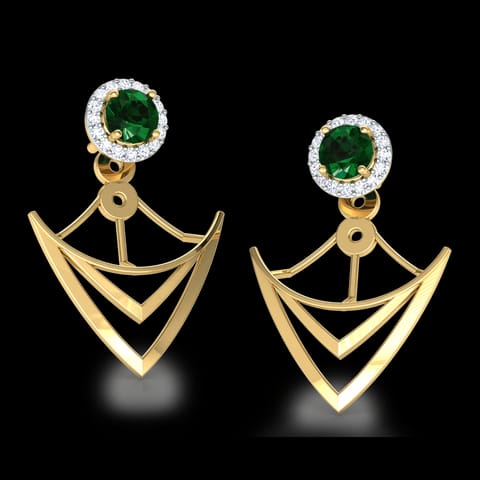 Conoid Gemstone Ear Jackets Conoid Gemstone Ear Jackets