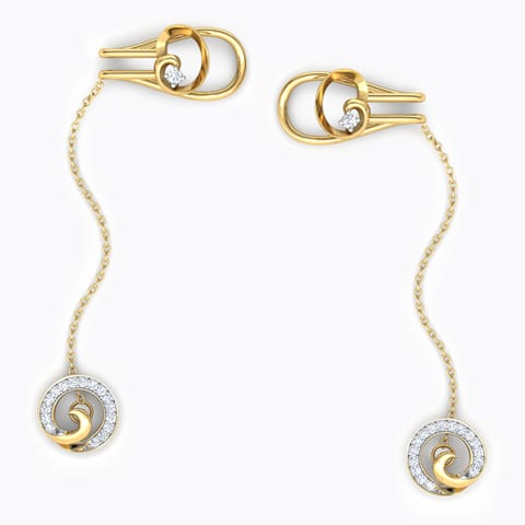 Swirly Chain Diamond Ear Cuffs Swirly Chain Diamond Ear Cuffs