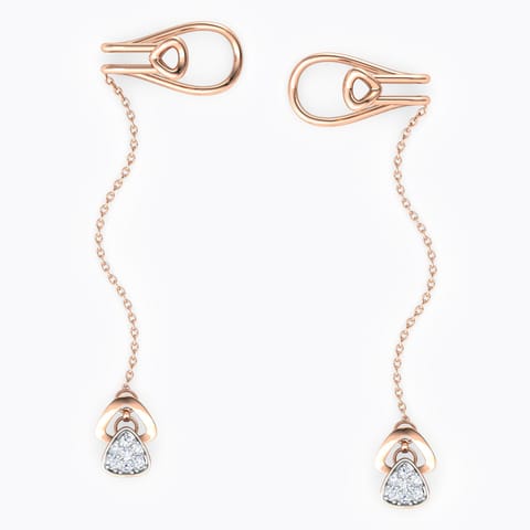 Triad Chain Diamond Ear Cuffs Triad Chain Diamond Ear Cuffs