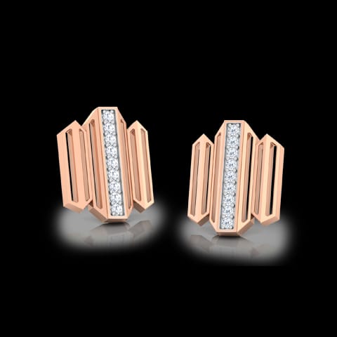 Eros Zigzag Diamond Stud Earrings