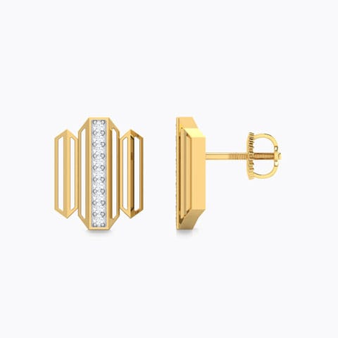 Eros Zigzag Diamond Stud Earrings Eros Zigzag Diamond Stud Earrings