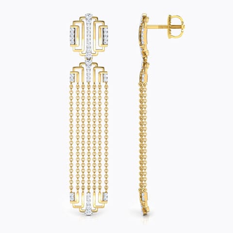 Liberty Linear Diamond Drop Earrings