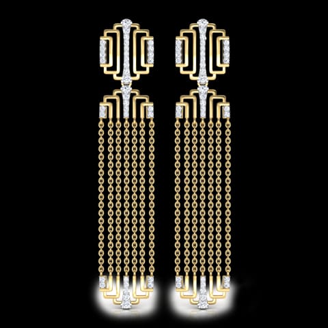 Liberty Linear Diamond Drop Earrings