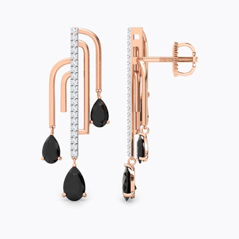 Liberty Curvilinear Gemstone Drop Earrings