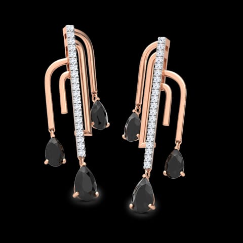 Liberty Curvilinear Gemstone Drop Earrings