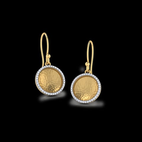 Isidora Hammered Diamond Drop Earrings