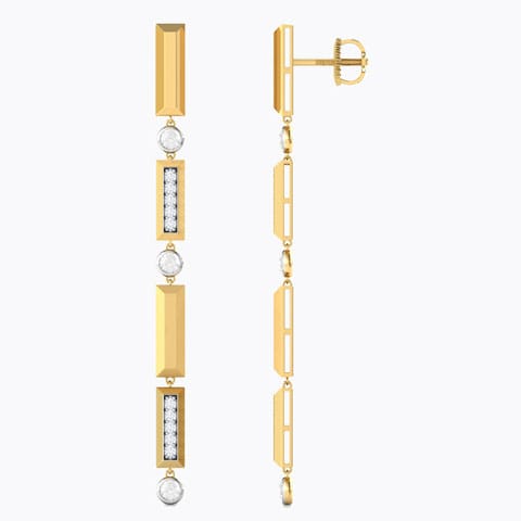 Shanti Linear Gemstone Drop Earrings