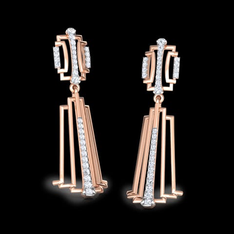 Liberty Flare Diamond Drop Earrings