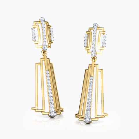 Liberty Flare Diamond Drop Earrings