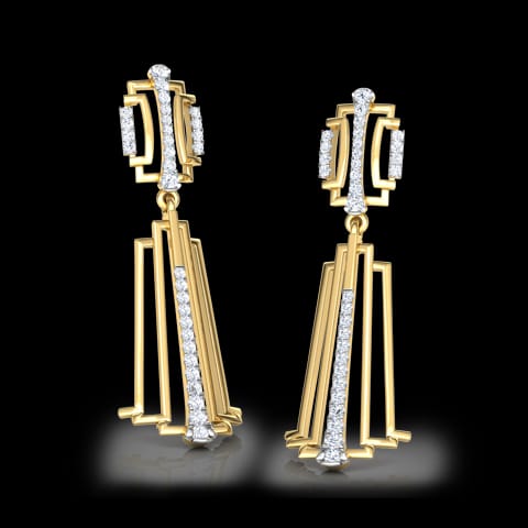 Liberty Flare Diamond Drop Earrings
