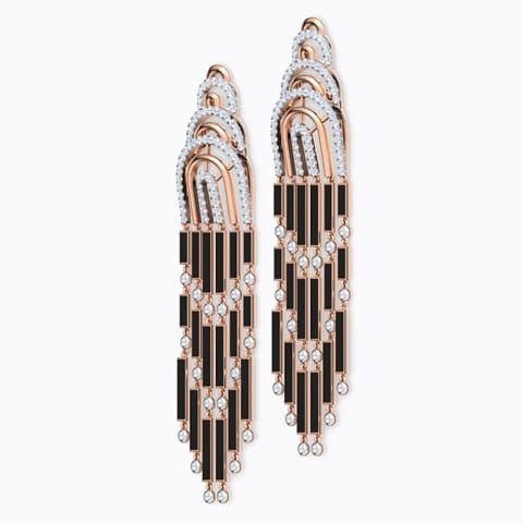Bella Curvilinear Diamond Drop Earrings Bella Curvilinear Diamond Drop Earrings