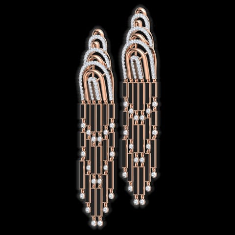 Bella Curvilinear Diamond Drop Earrings Bella Curvilinear Diamond Drop Earrings