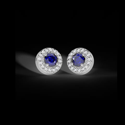 Halo Miracle Plate Gemstone Stud Earrings Halo Miracle Plate Gemstone Stud Earrings