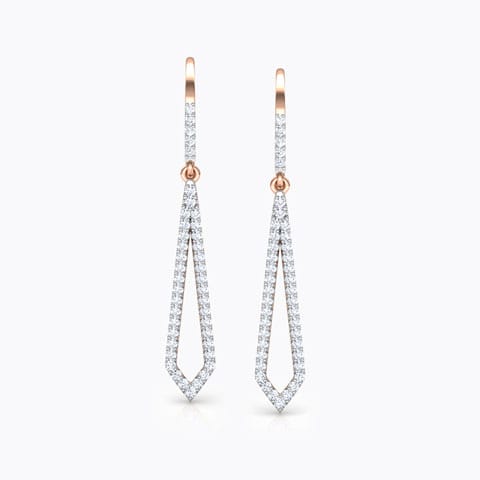 Edgy Sleek Diamond Drop Earrings