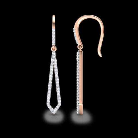 Edgy Sleek Diamond Drop Earrings