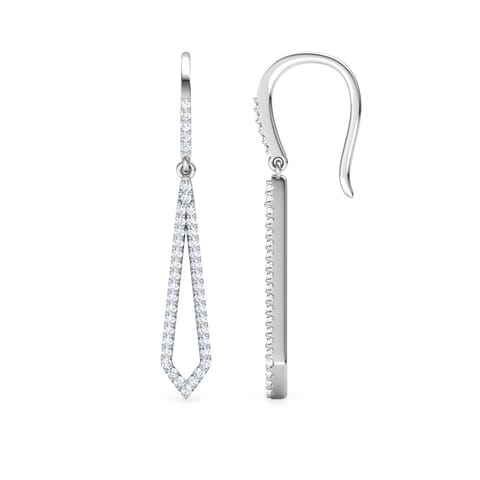 Edgy Sleek Diamond Drop Earrings