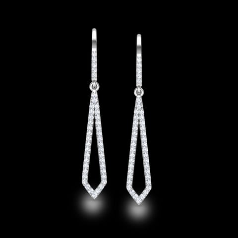 Edgy Sleek Diamond Drop Earrings