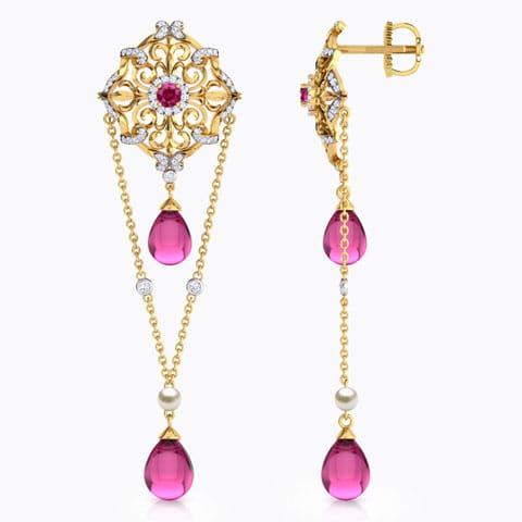 Sheesh Fresco Gemstone Drop Earrings
